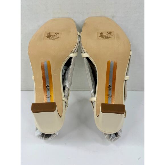 Sam Edelman Women's Emmie Strappy Dress Heels 5.5M Modern Ivory Leather NWT - Picture 7 of 8